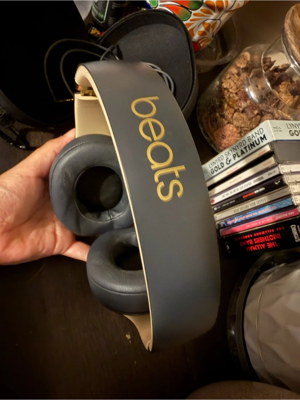 Beats by Dre Gray and Gold Over-Ear Headphones